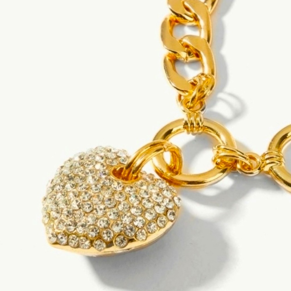 Free People Chunky Crystal Love Bracelet
